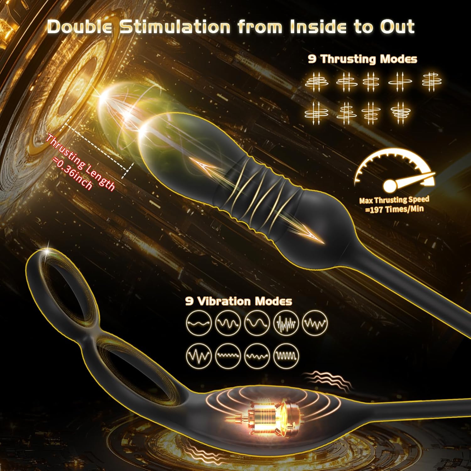 QuadRush Thrusting Prostate Ring