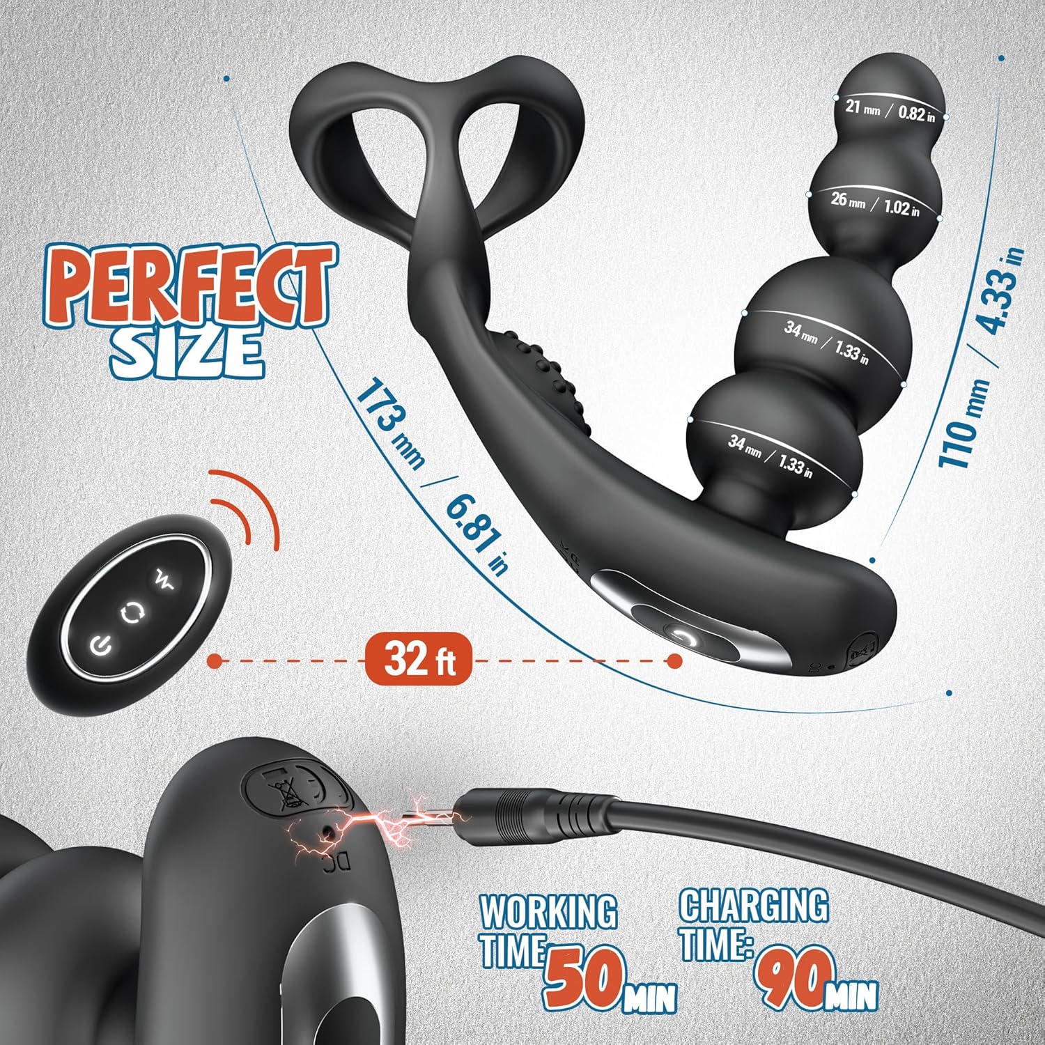 QuadVibe 4-in-1 Prostate Massager Cock Ring