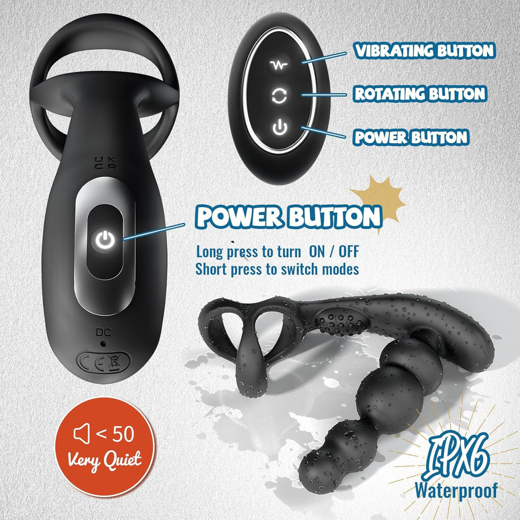 QuadVibe 4-in-1 Prostate Massager Cock Ring