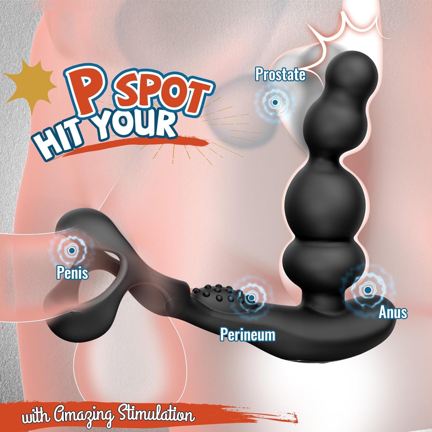 QuadVibe 4-in-1 Prostate Massager Cock Ring