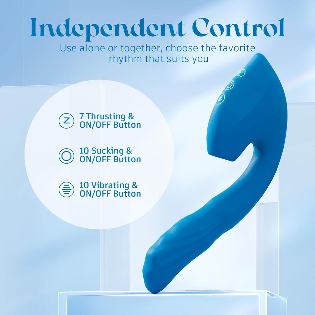 QueenPulse 3-in-1 Sucking & Thrusting Vibrator