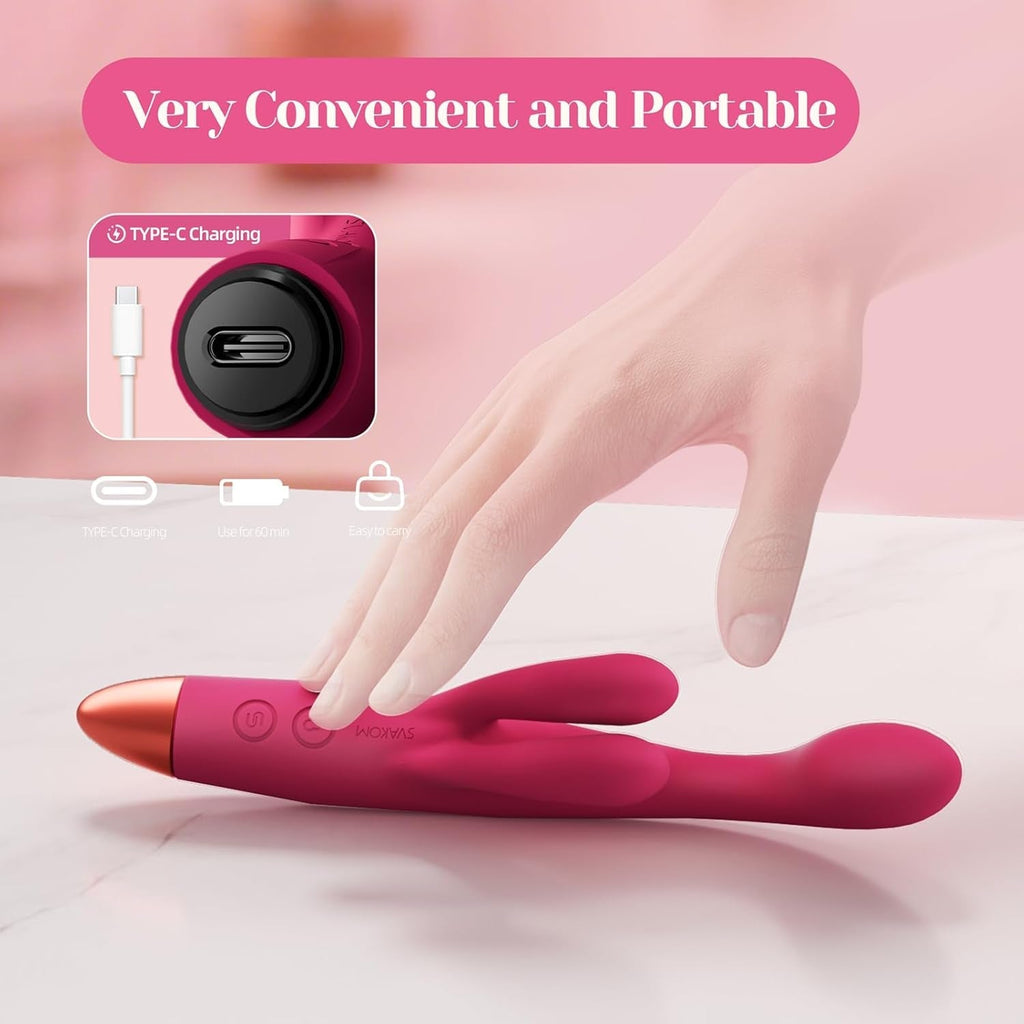 Velmora TriHeat Flex Heated 3-Motor Rabbit Vibrator