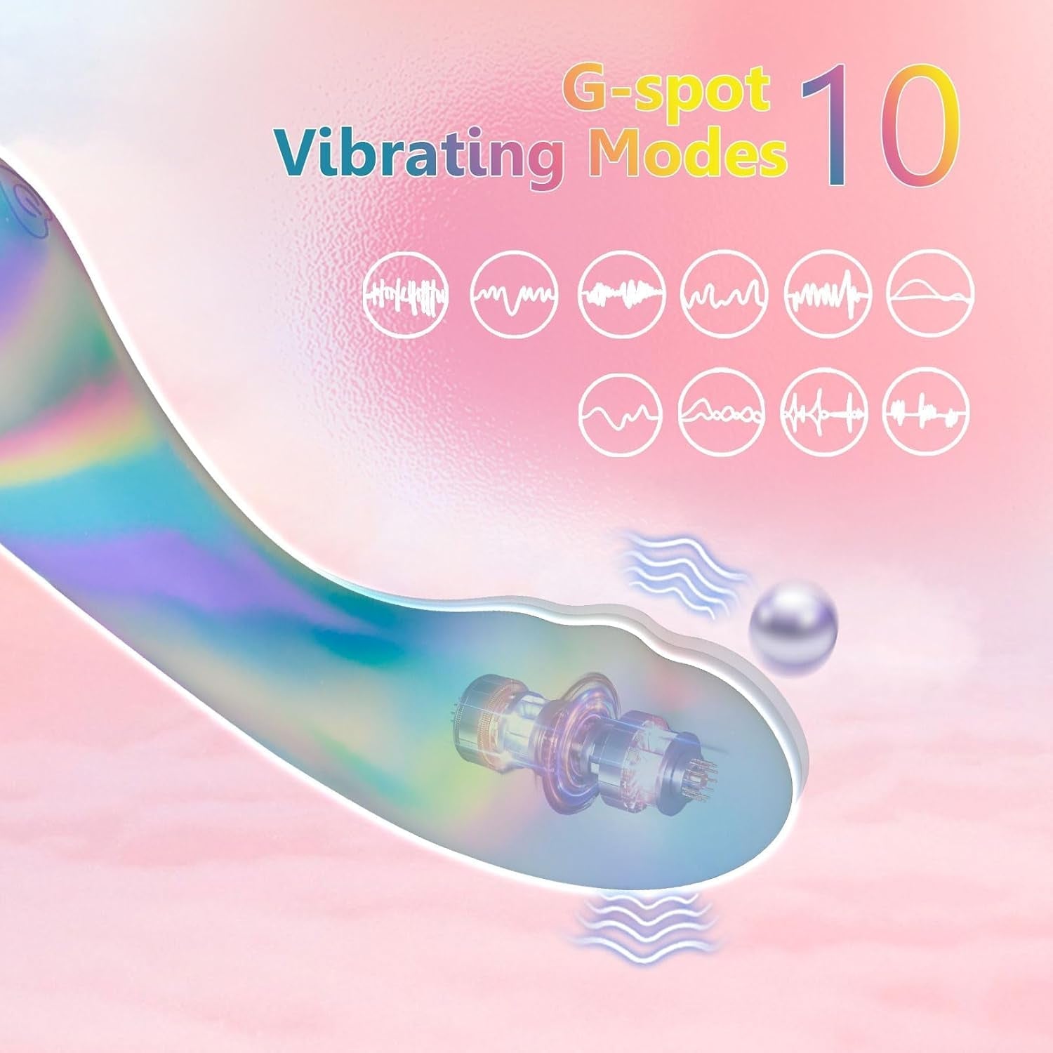RainbowRush G-Spot Dildo Vibrator Wand