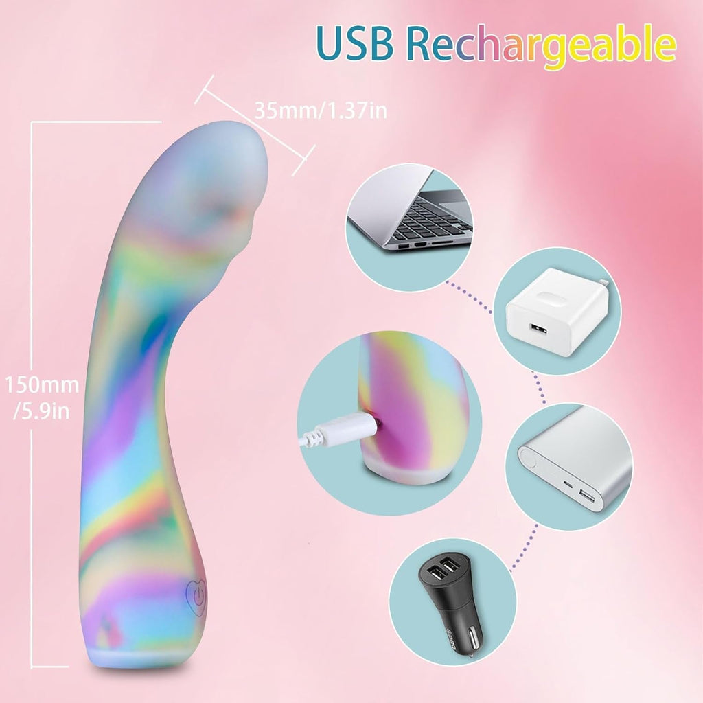 RainbowRush G-Spot Dildo Vibrator Wand