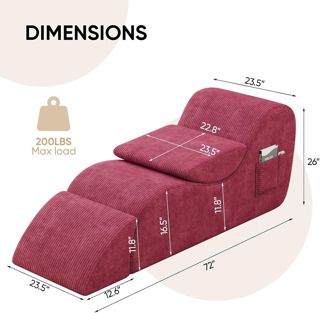 RedRoom Wine Red Sex Chaise Lounge