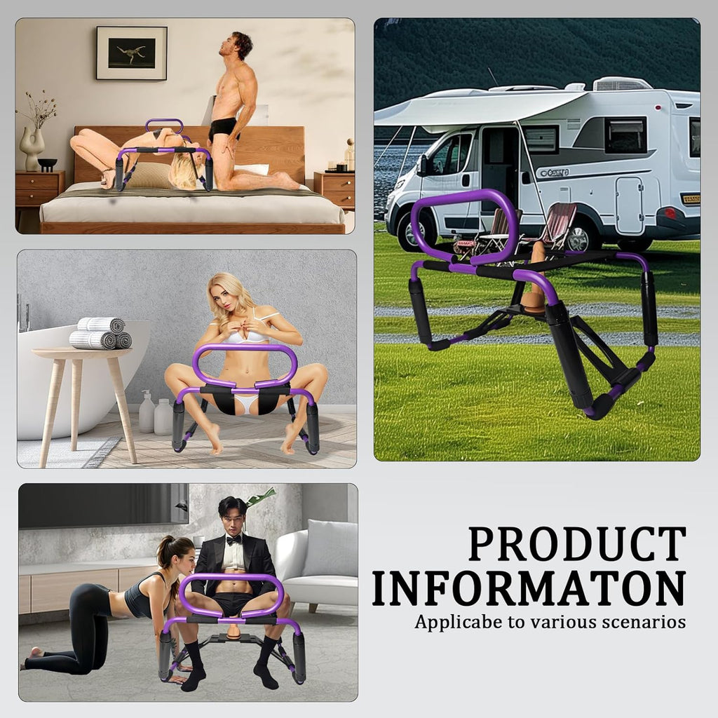 RhythmRide Adjustable Sex Chair with Bouncer Base & Handrail