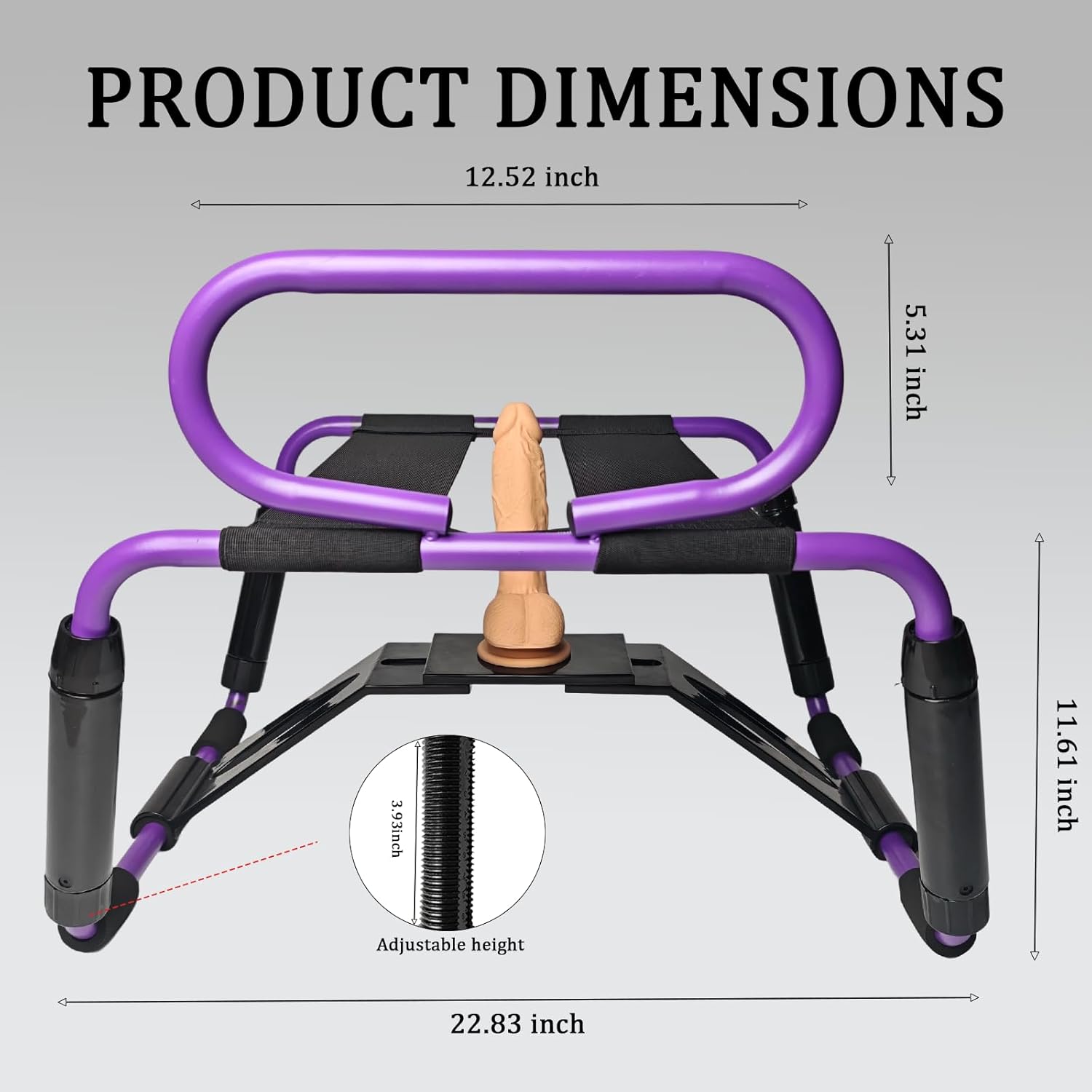 RhythmRide Adjustable Sex Chair with Bouncer Base & Handrail