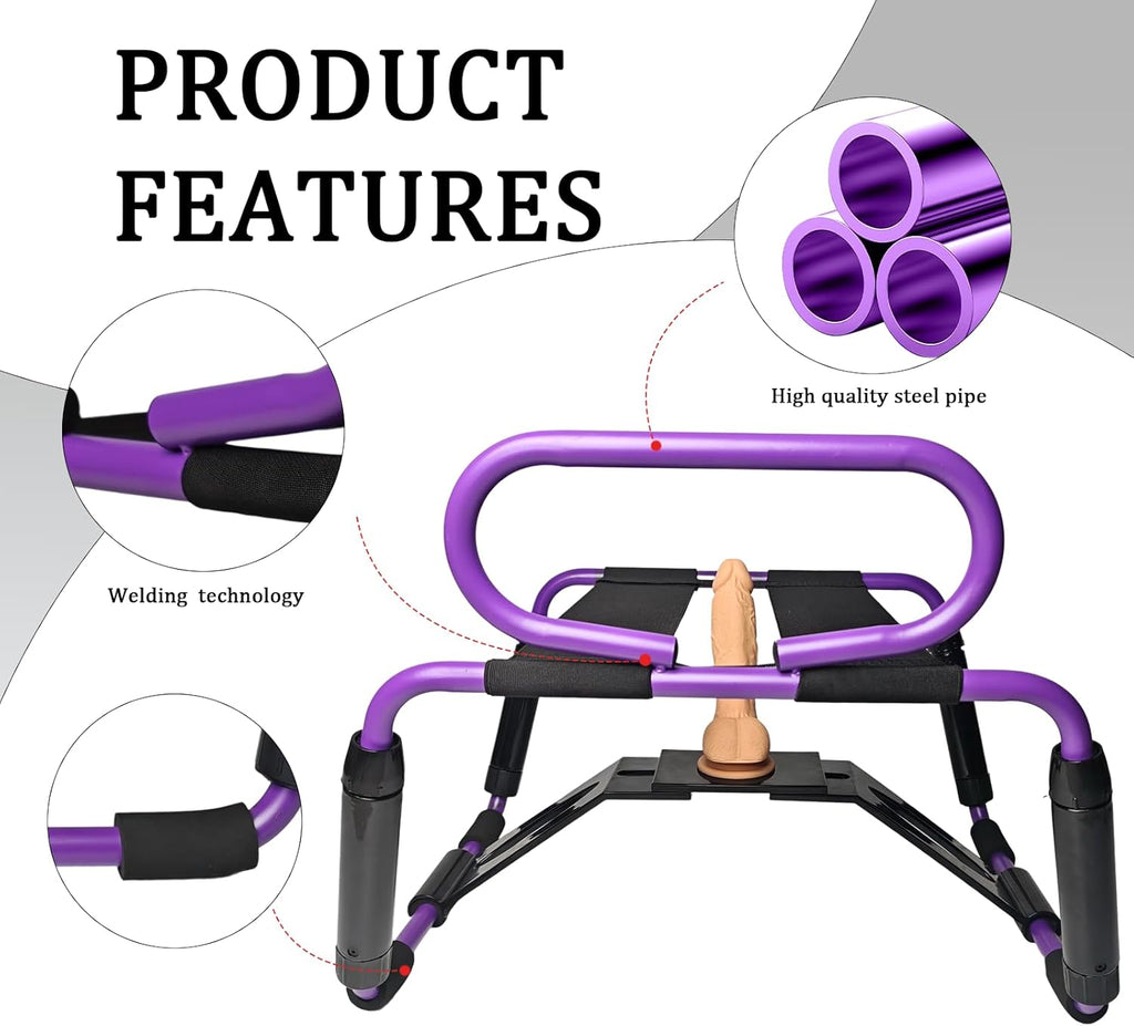 RhythmRide Adjustable Sex Chair with Bouncer Base & Handrail