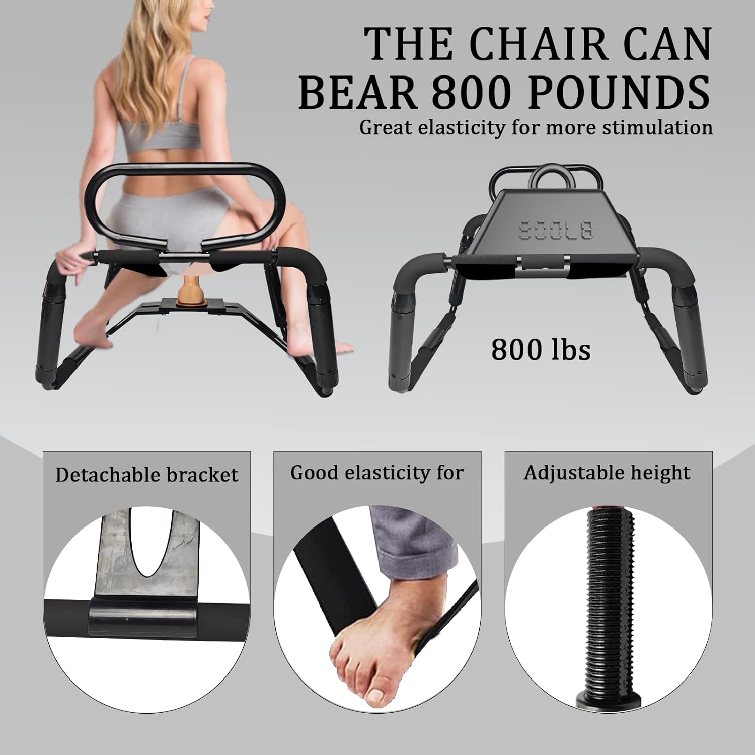 RhythmRise Adjustable Sex Chair with Dildo Mount