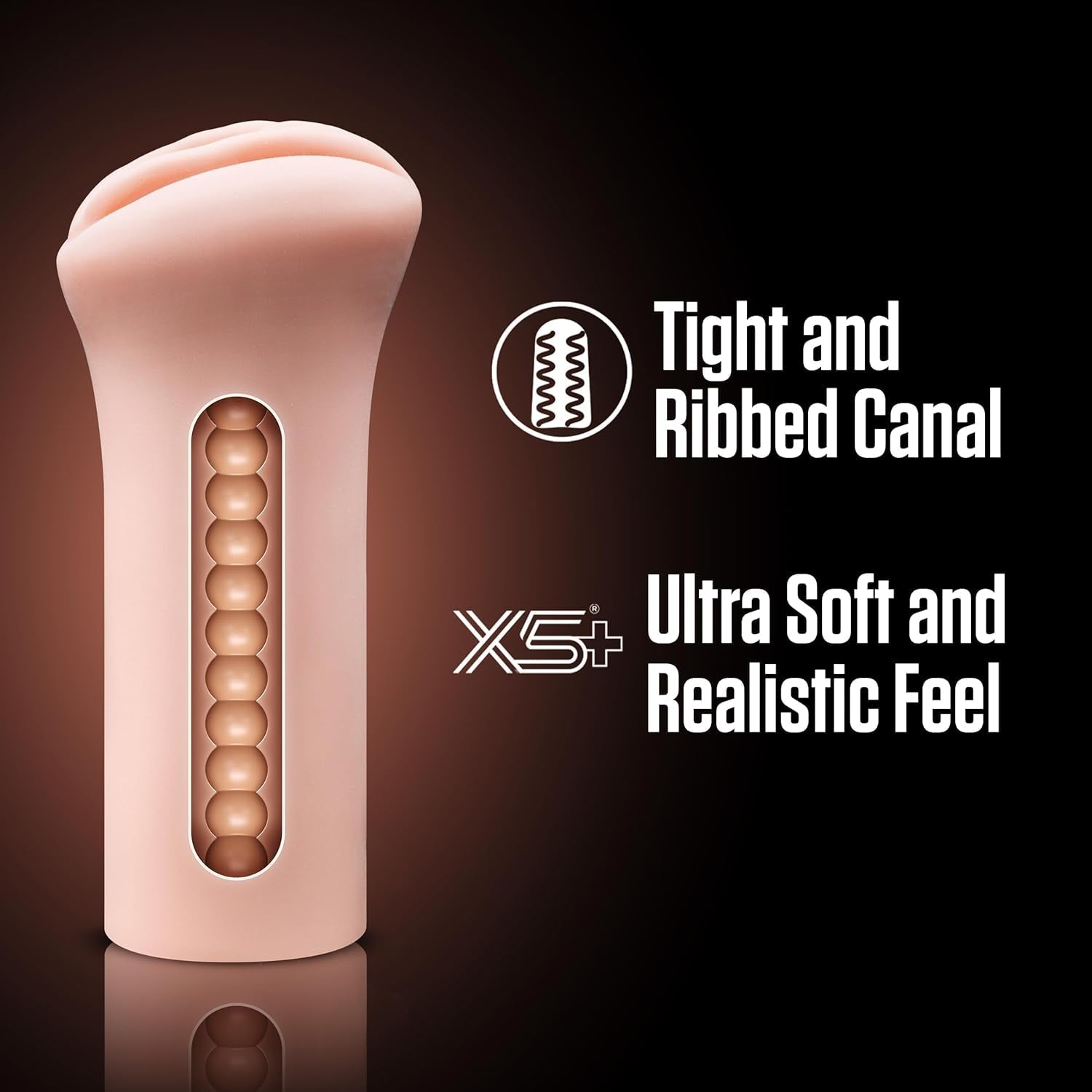 RibbedMuse Realistic Ribbed Pocket Pussy Stroker