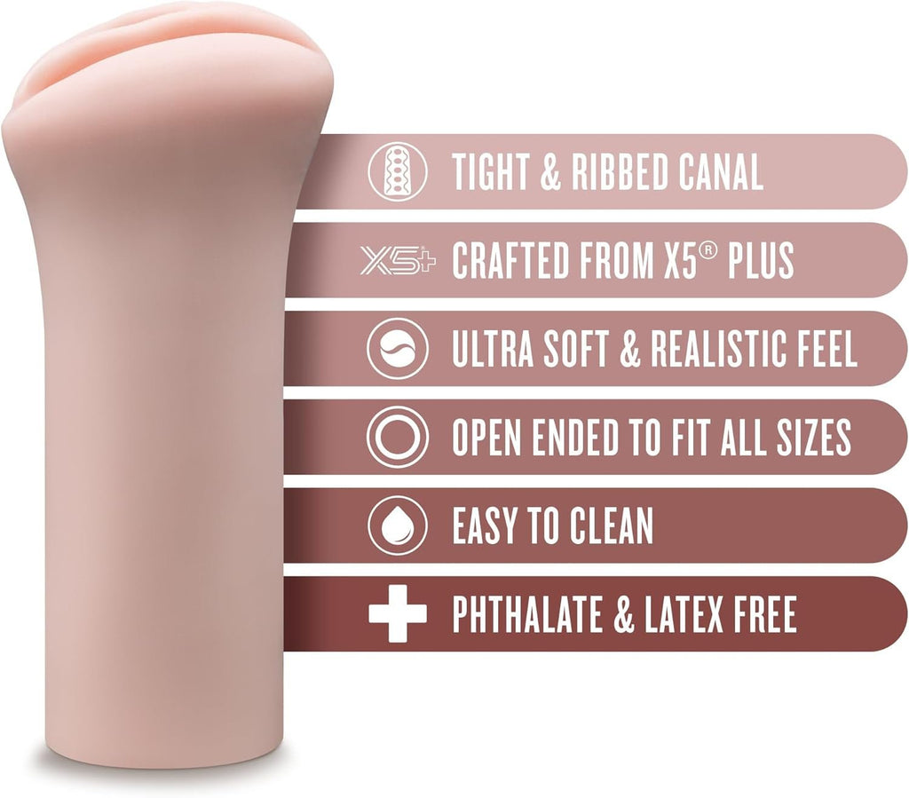 RibbedMuse Realistic Ribbed Pocket Pussy Stroker