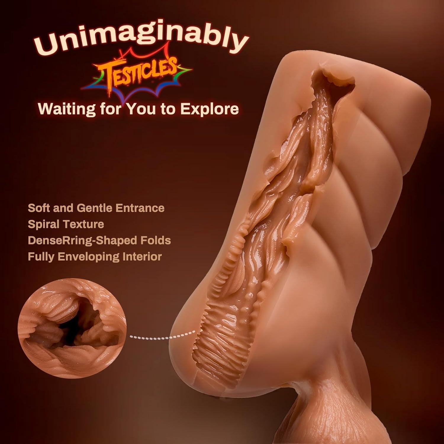 RidgeCore Anal Male Stroker with Testicles