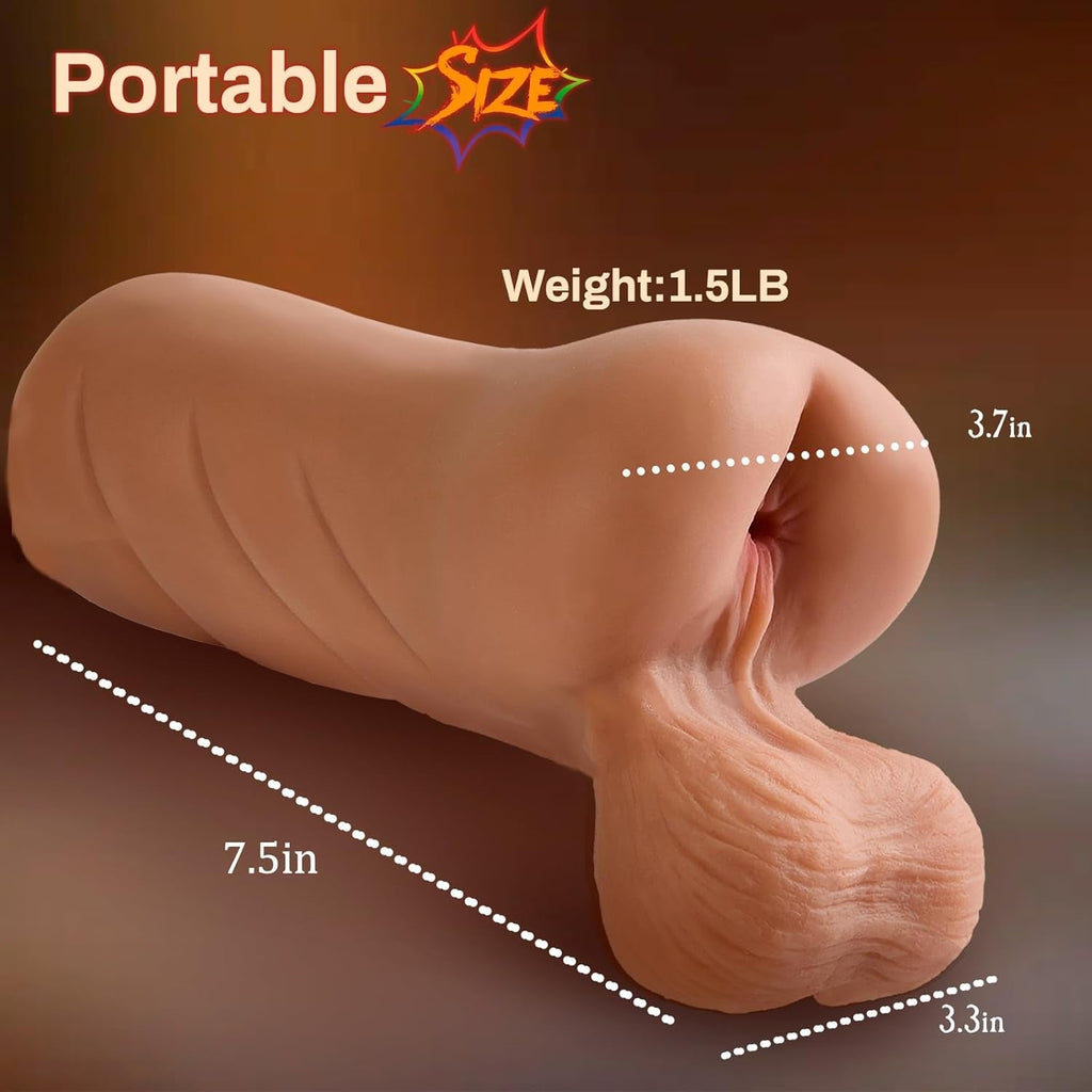 RidgeCore Anal Male Stroker with Testicles