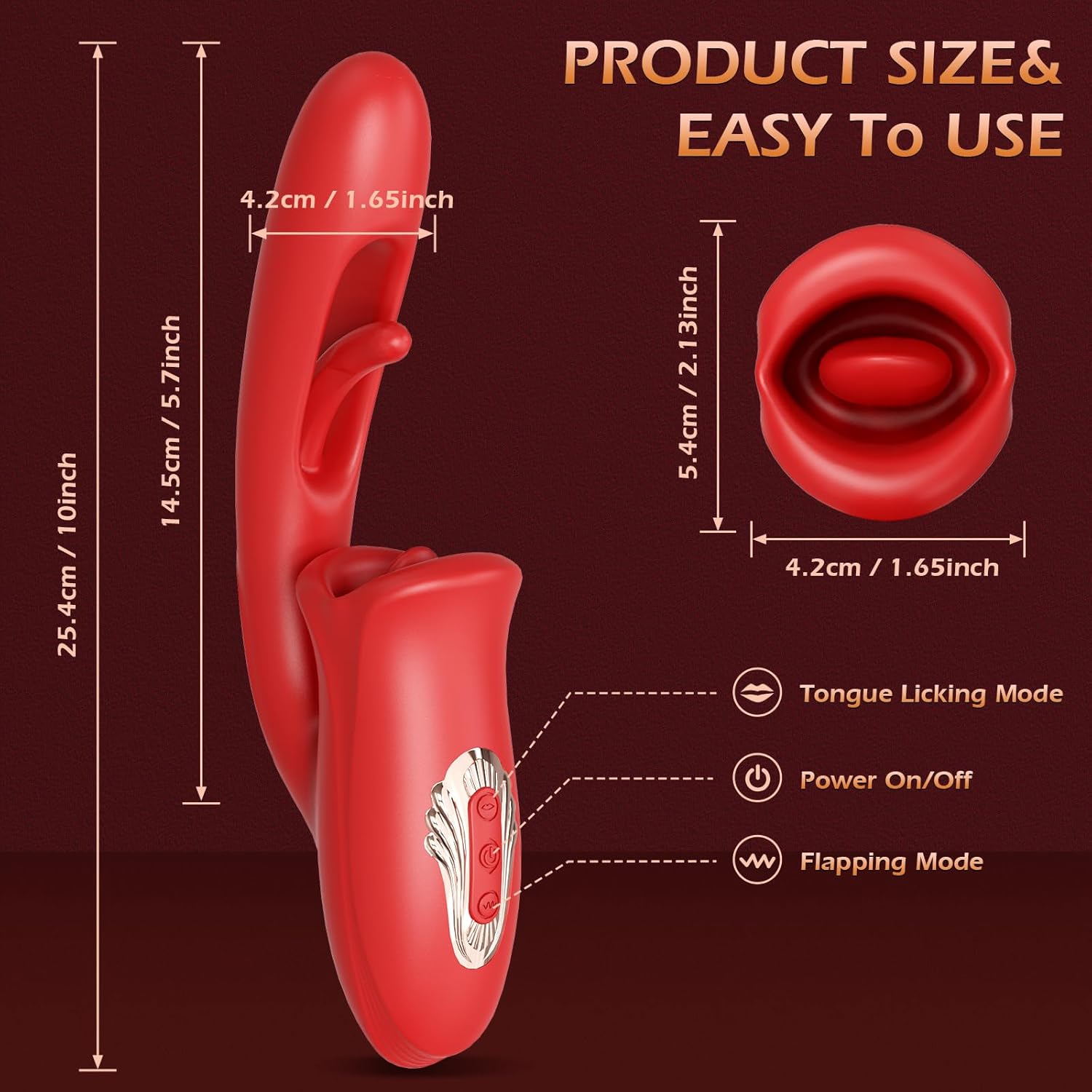 RogueBeauty 5-in-1 Licking, Vibrating & Flapping Stimulator