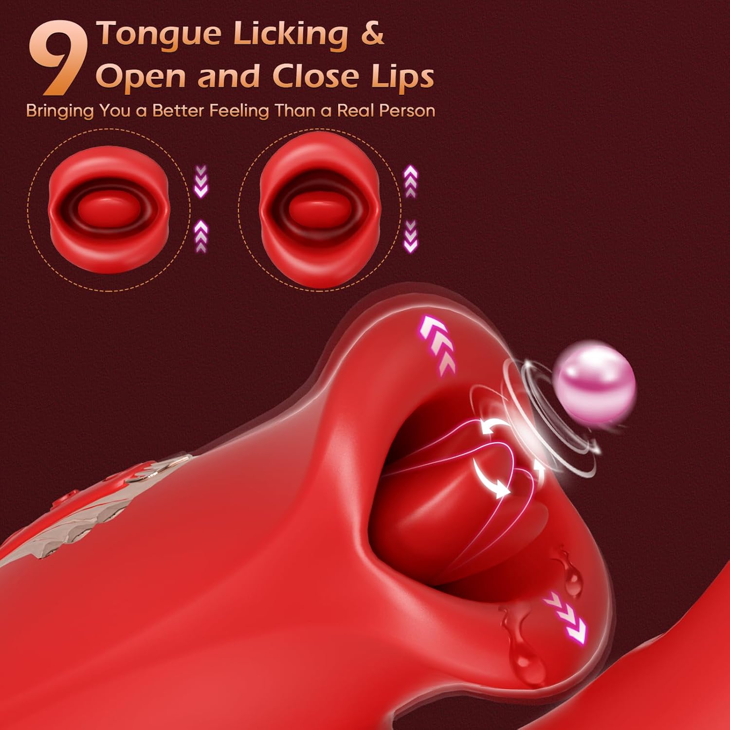 RogueBeauty 5-in-1 Licking, Vibrating & Flapping Stimulator