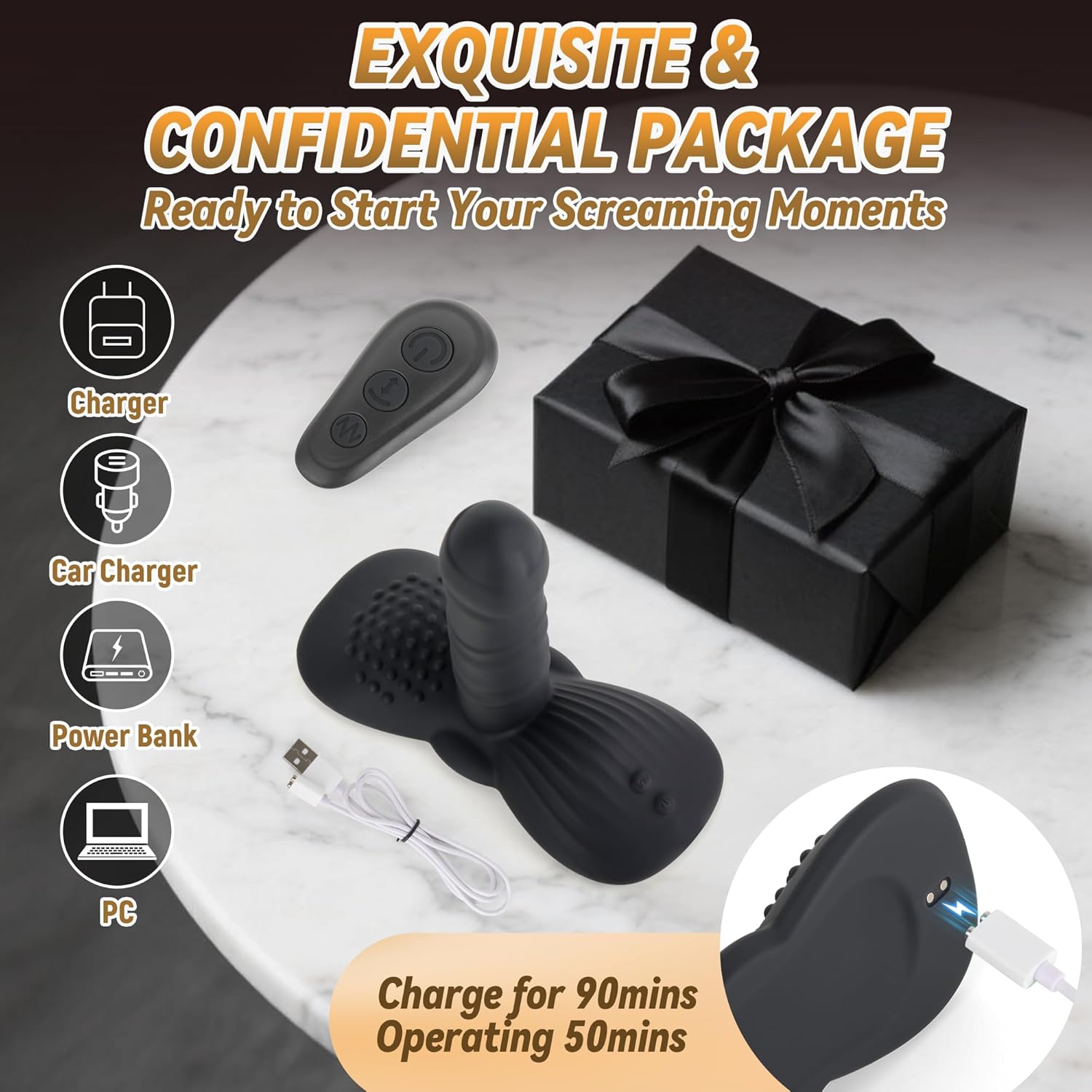 RogueMotion Triple-Action Ride-On Vibrator