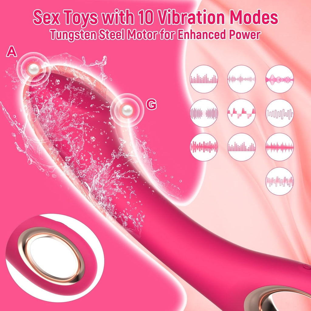 RoseArc Curved G-Spot Vibrator Wand