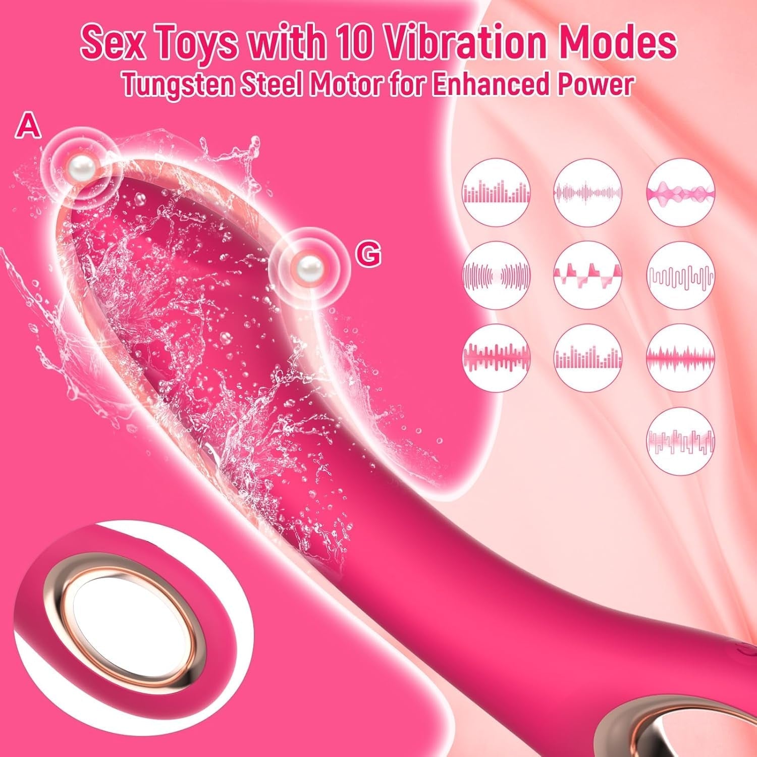 RoseArc Curved G-Spot Vibrator Wand