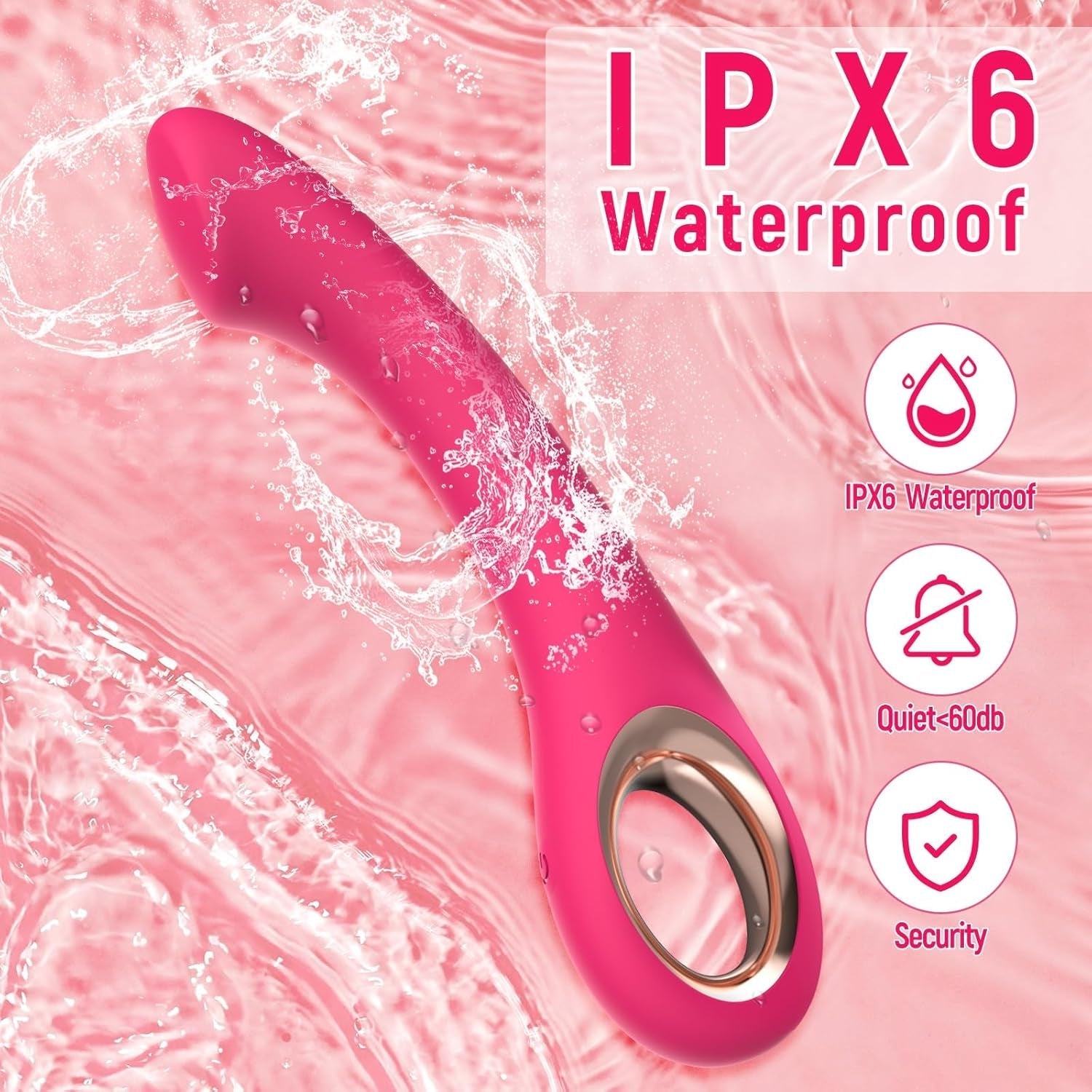 RoseArc Curved G-Spot Vibrator Wand