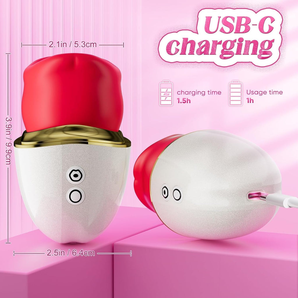 RoseAura 3-in-1 Rose Suction Tongue Vibrator