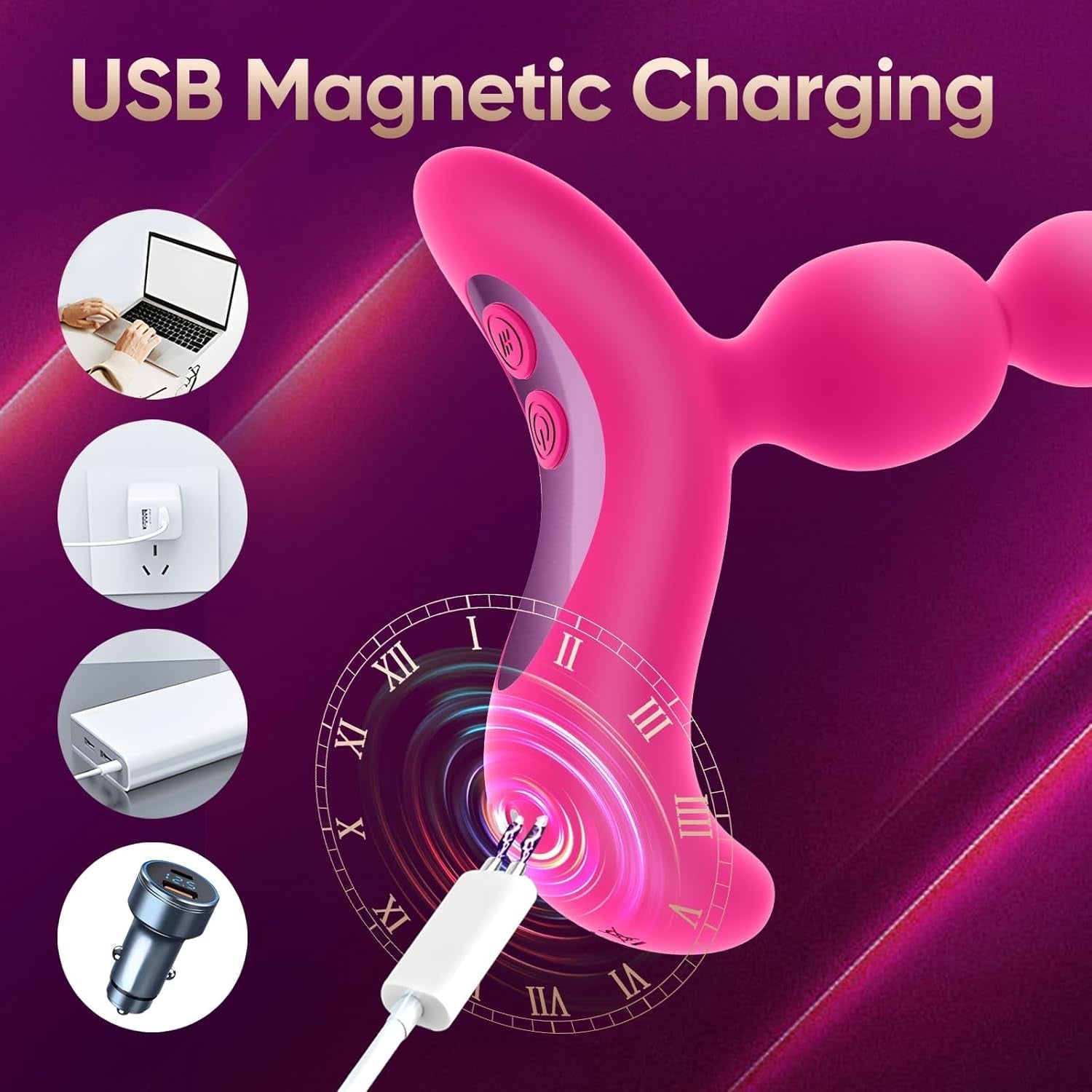 RoséBeads Vibrating Anal Beads Plug