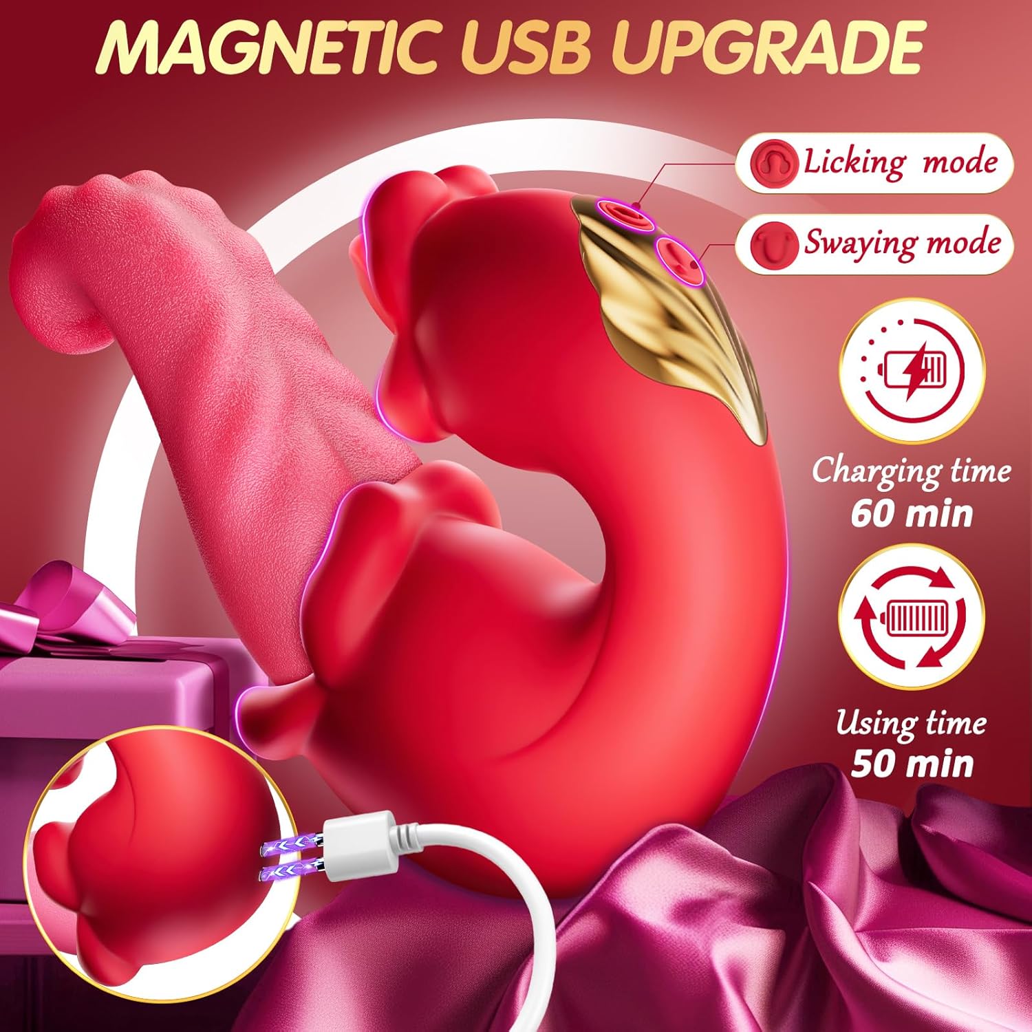 RoseBliss 4-in-1 Tongue G-Spot Vibrator