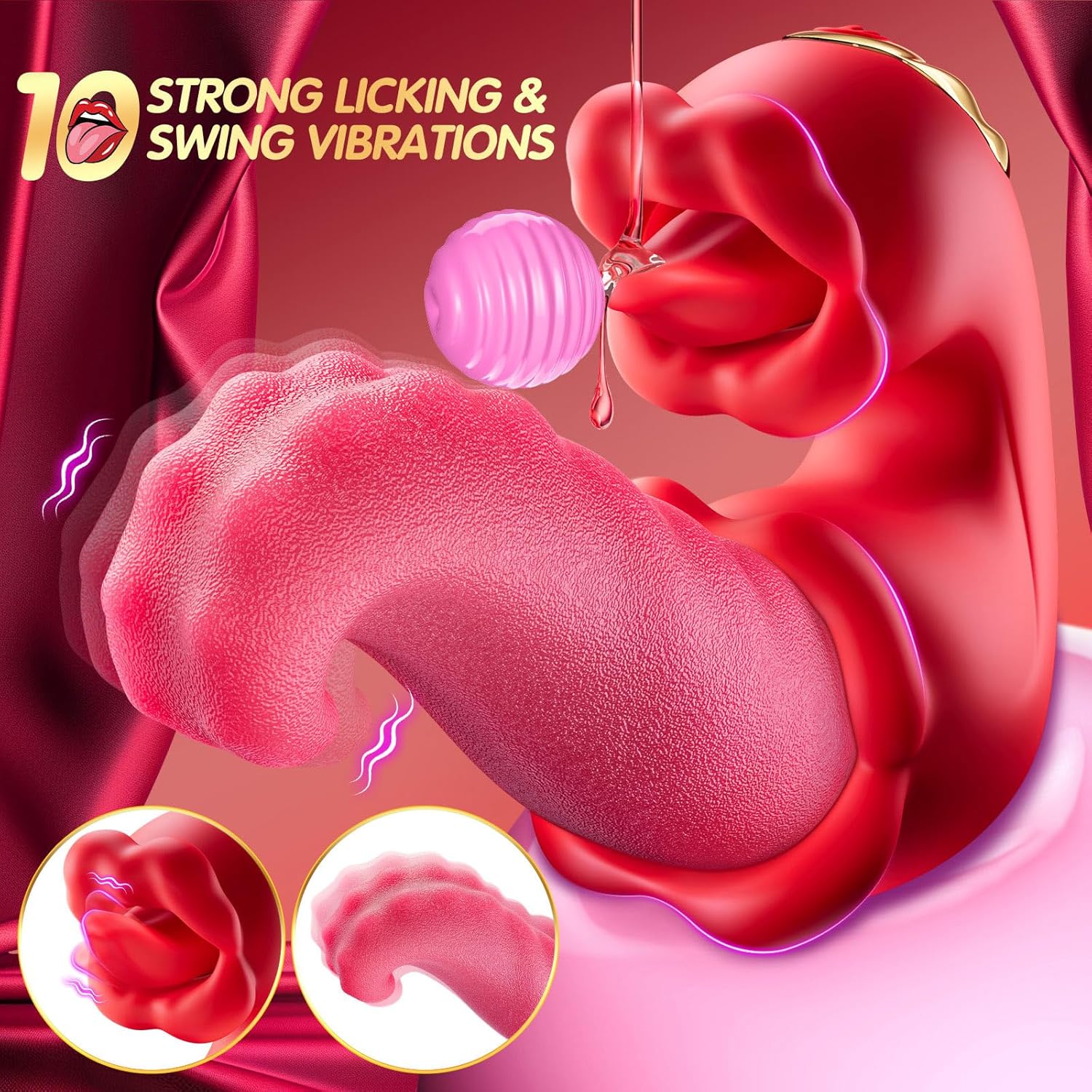 RoseBliss 4-in-1 Tongue G-Spot Vibrator