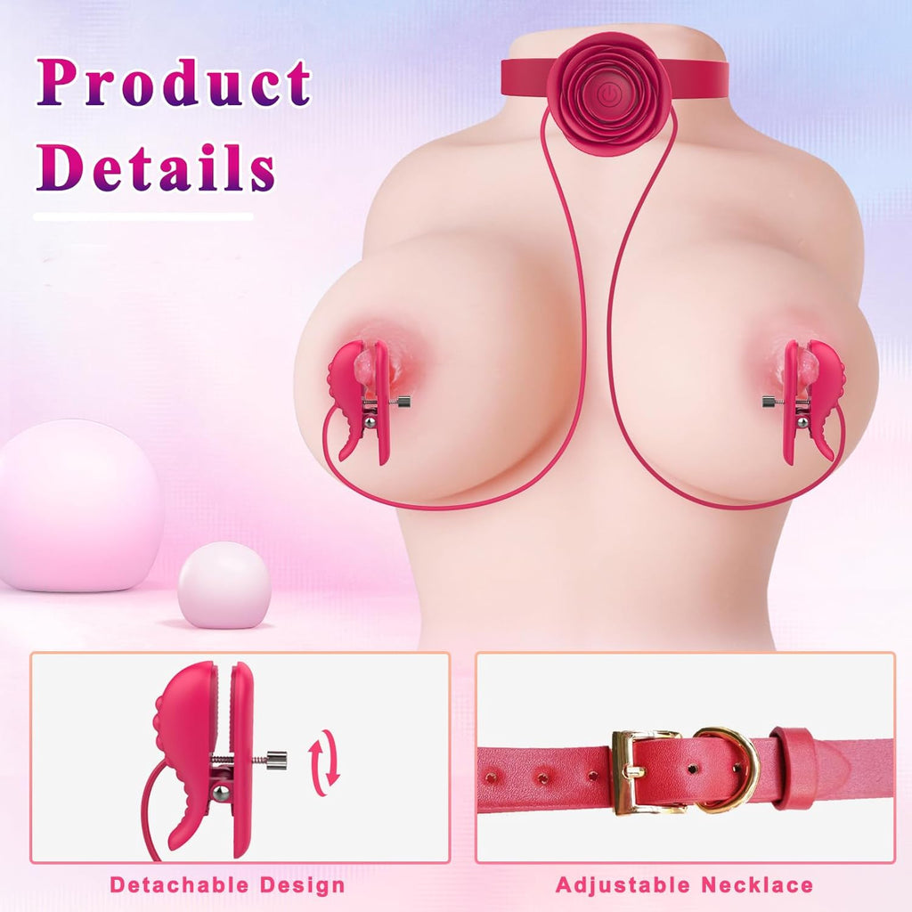 RoseBond Nipple Vibrator & BDSM Choker