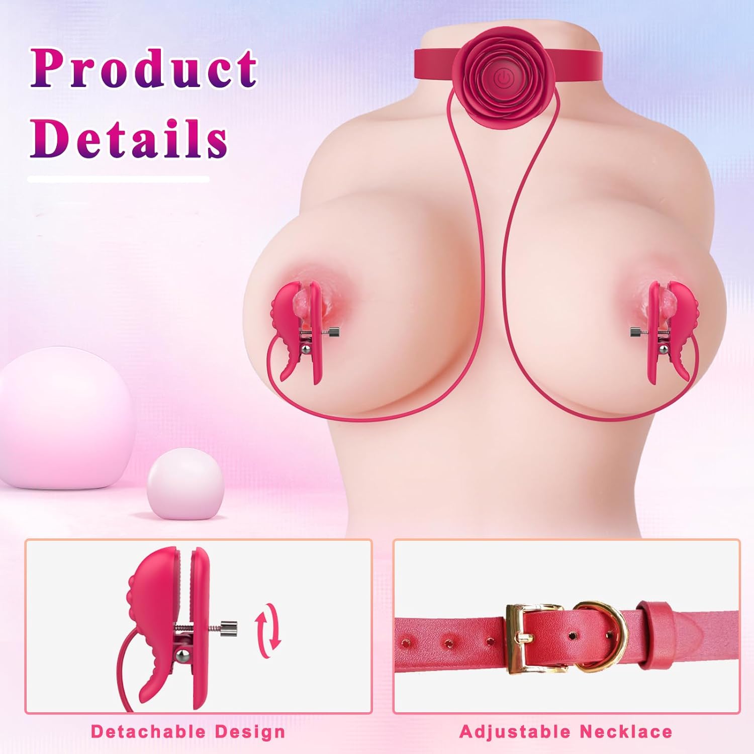 RoseBond Nipple Vibrator & BDSM Choker