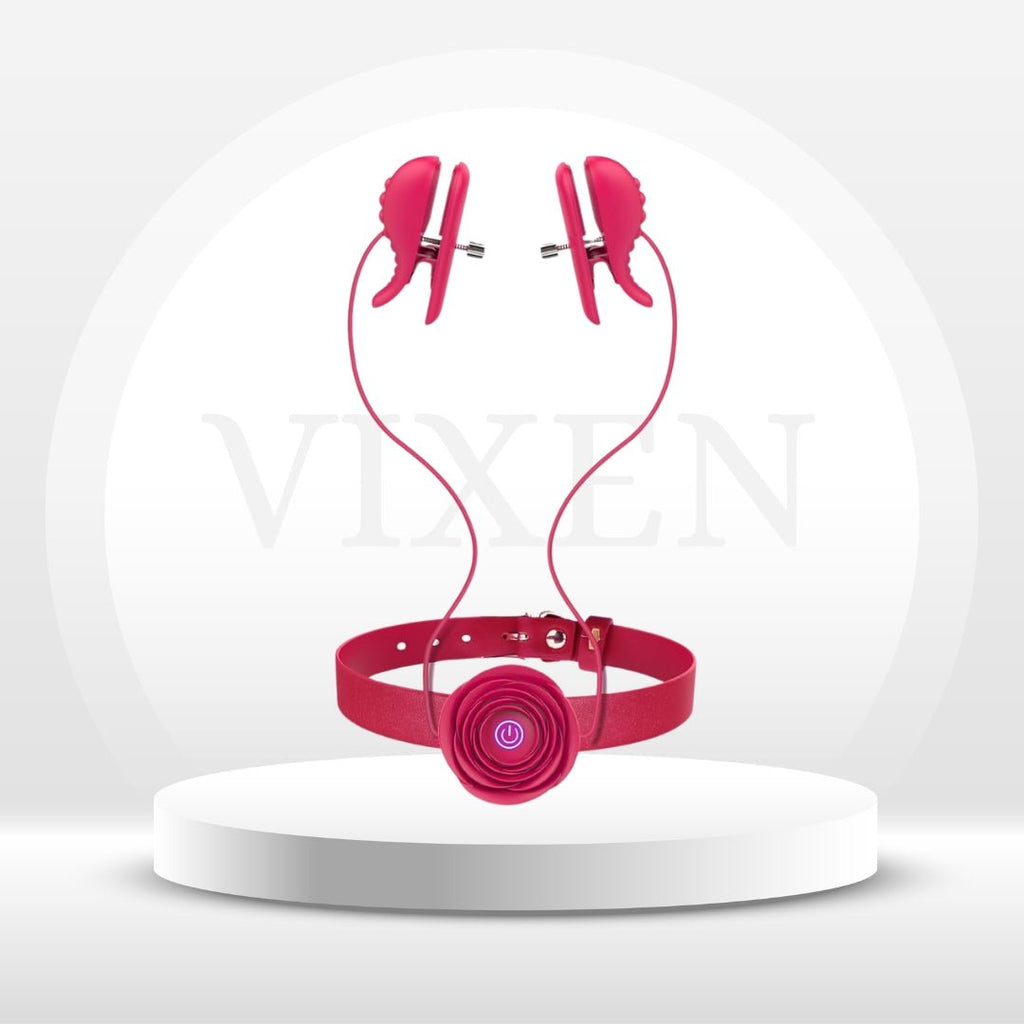 RoseBond Nipple Vibrator & BDSM Choker