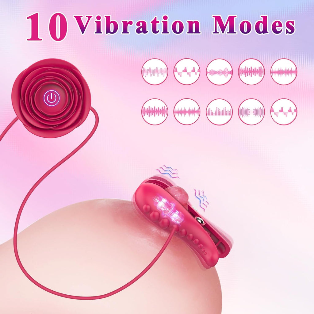 RoseBond Nipple Vibrator & BDSM Choker