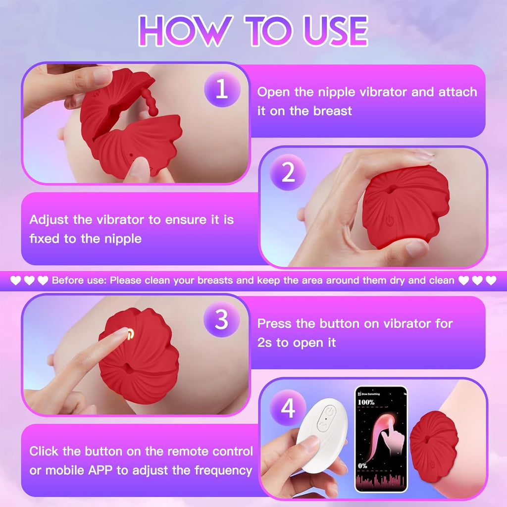 RoseBound Smart Vibrating Nipple Clamps