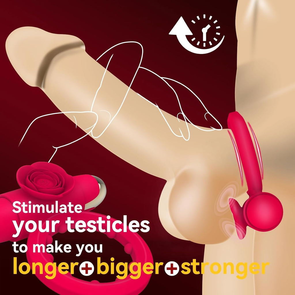 RoseBullet Vibrating Cock Ring Clit Stimulator