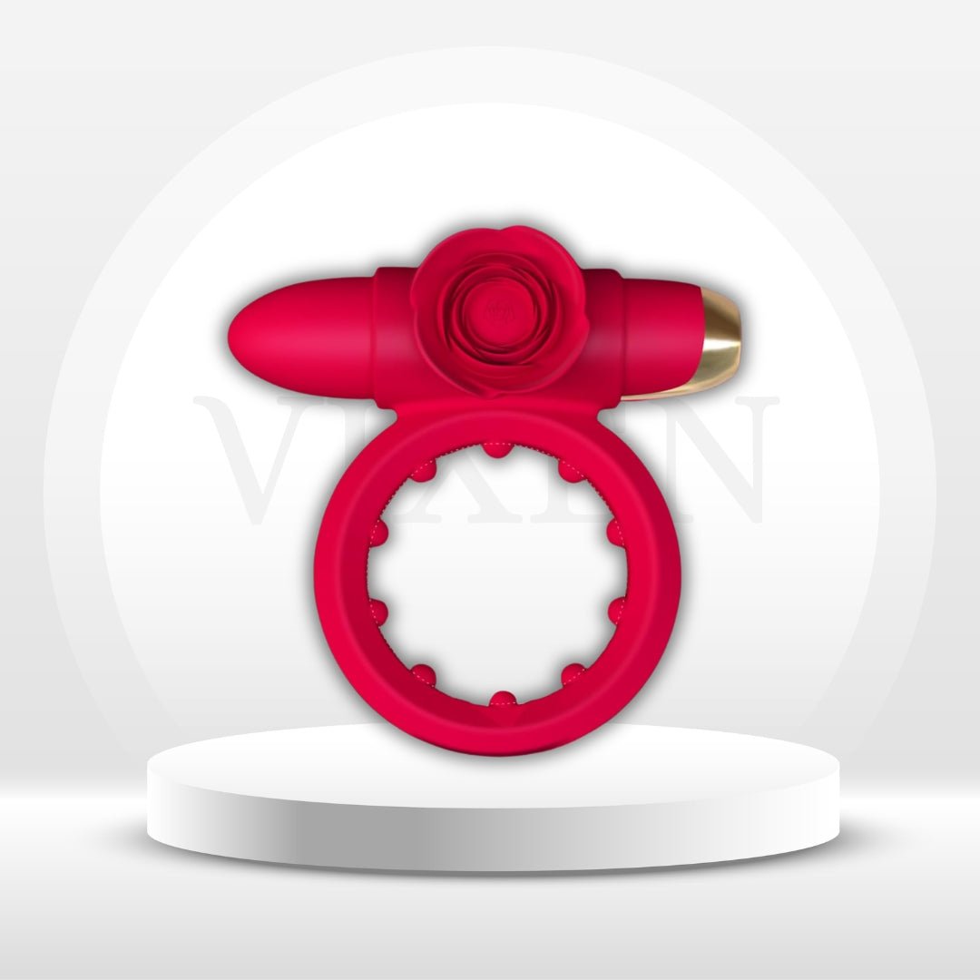 RoseBullet Vibrating Cock Ring Clit Stimulator