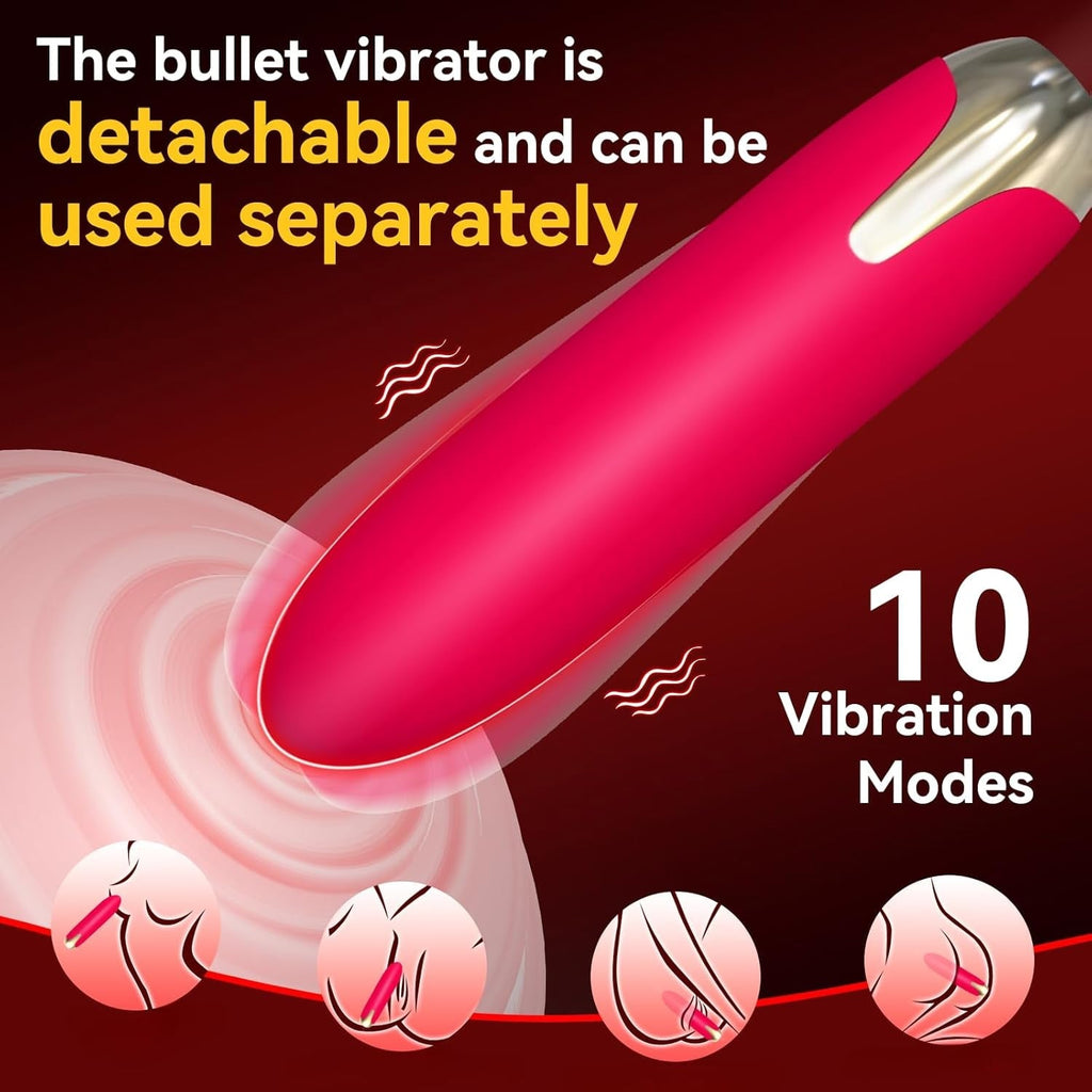RoseBullet Vibrating Cock Ring Clit Stimulator