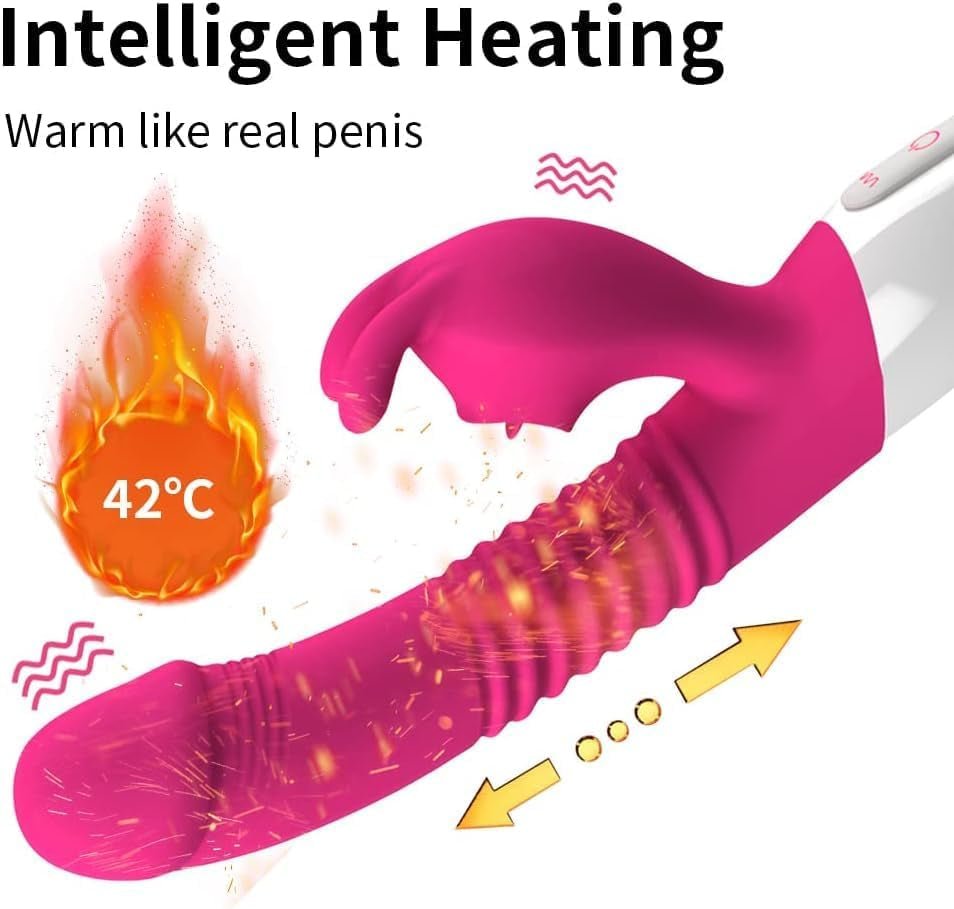 RoseBunny Heated Rabbit Vibrator Dildo