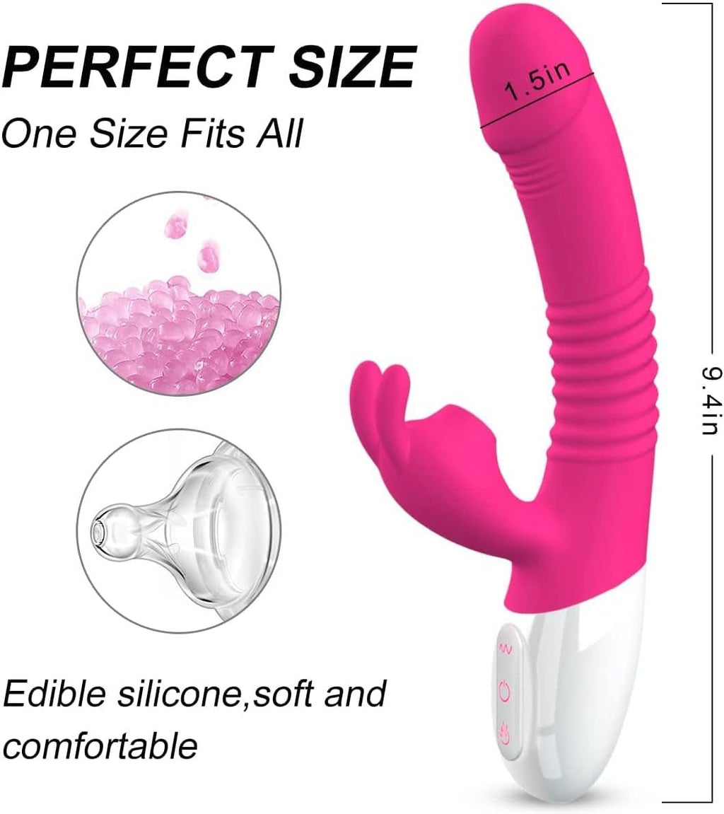 RoseBunny Heated Rabbit Vibrator Dildo