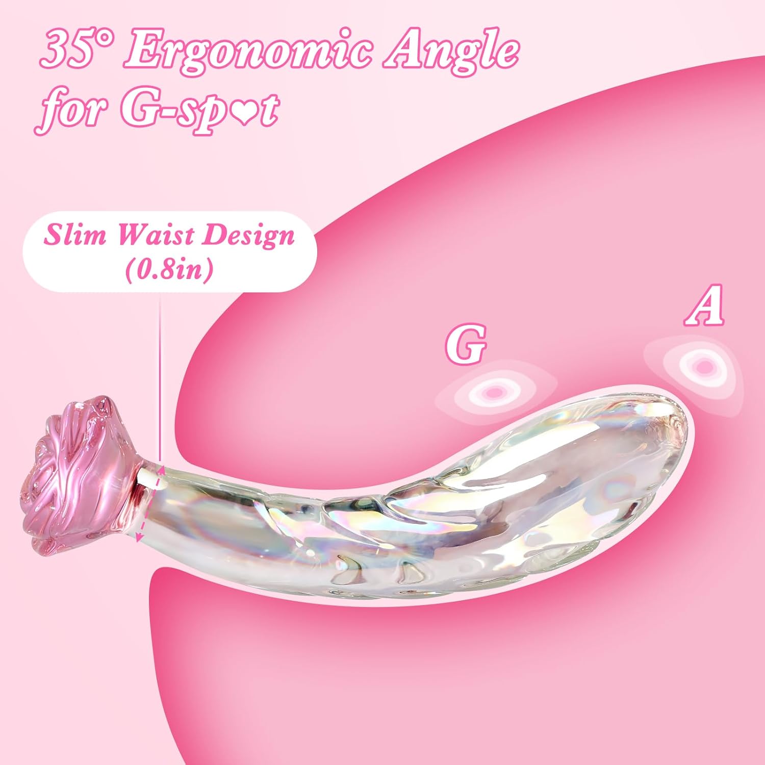RoseFang Glass Dildo Butt Plug