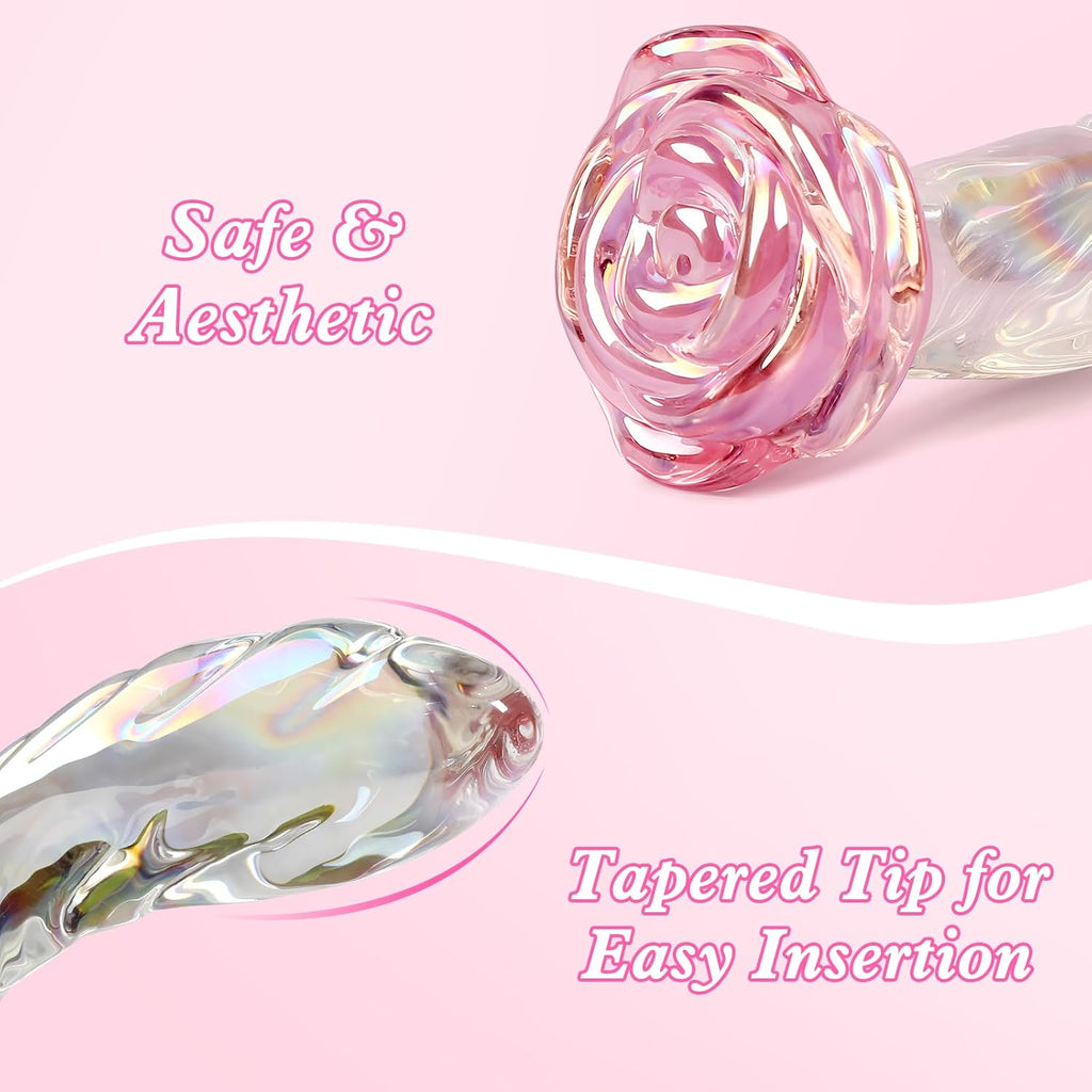 RoseFang Glass Dildo Butt Plug