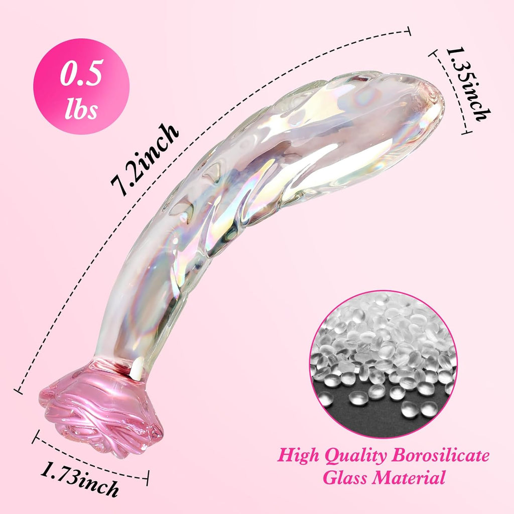 RoseFang Glass Dildo Butt Plug