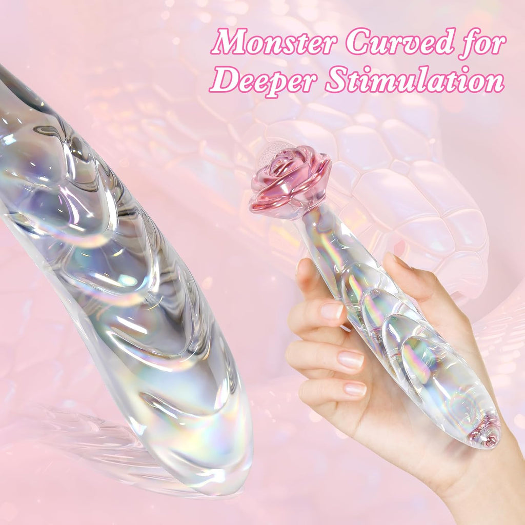 RoseFang Glass Dildo Butt Plug