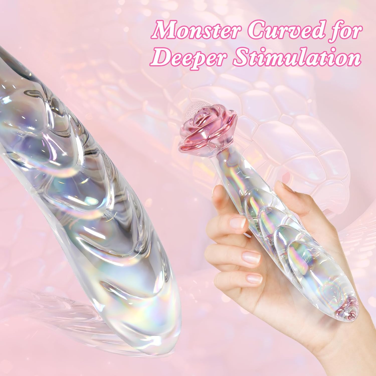 RoseFang Glass Dildo Butt Plug
