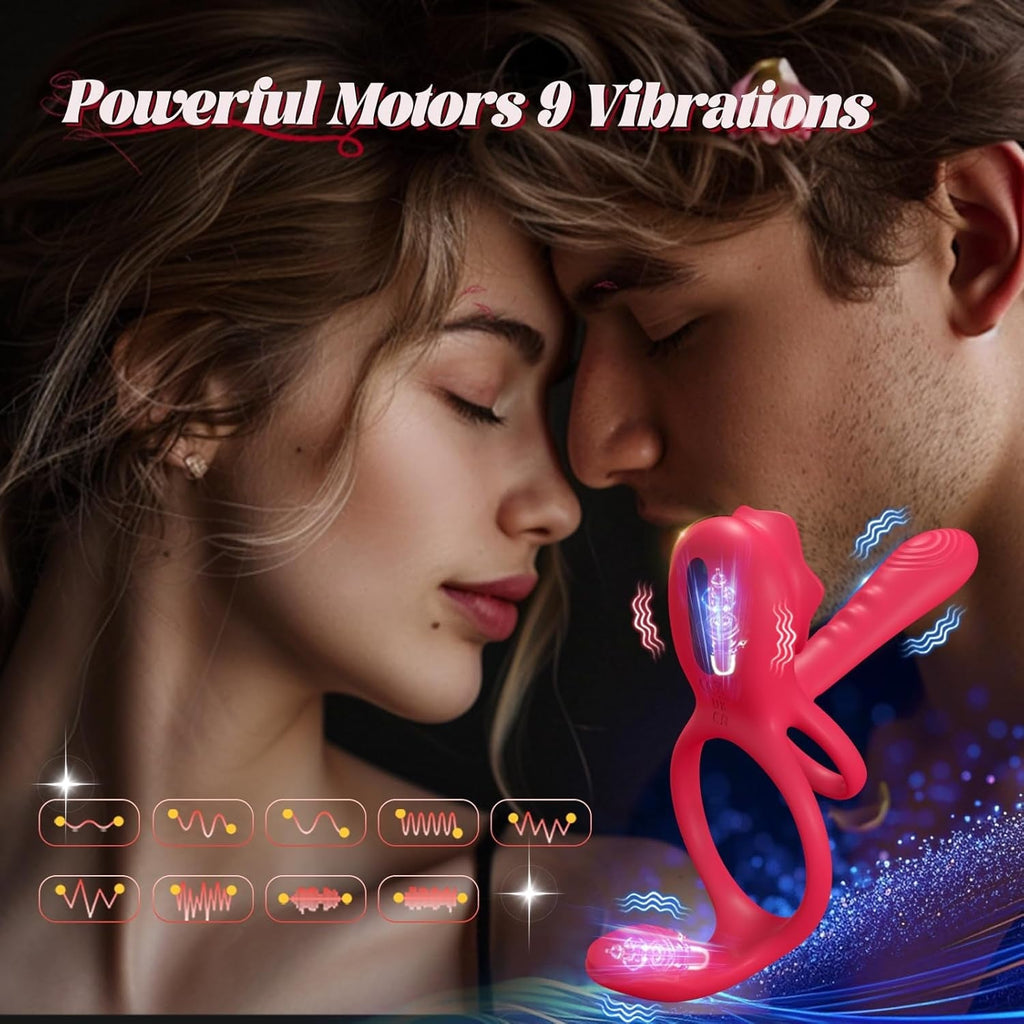 RoseFuse Cock, Taint & Clit Couples Ring