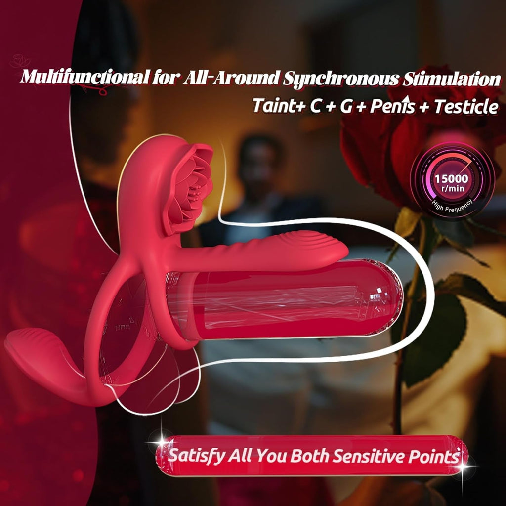 RoseFuse Cock, Taint & Clit Couples Ring
