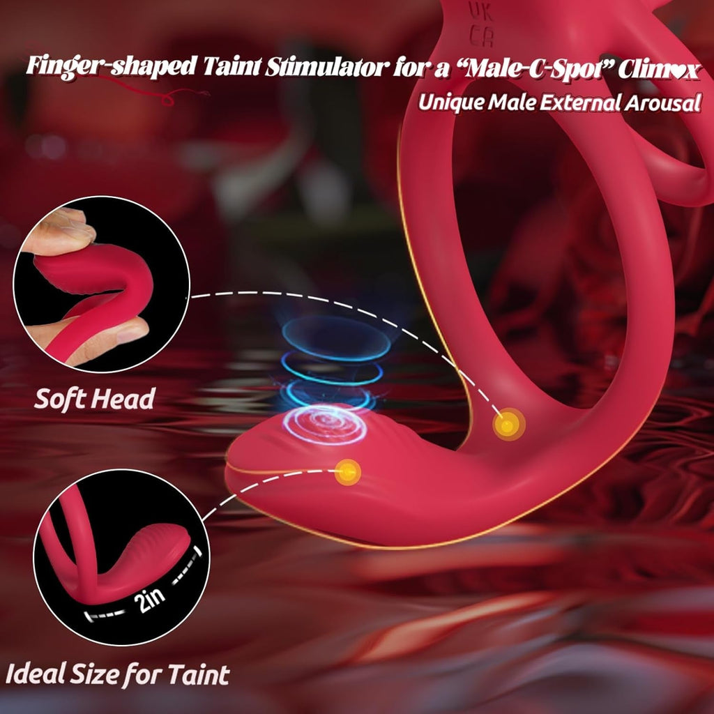 RoseFuse Cock, Taint & Clit Couples Ring