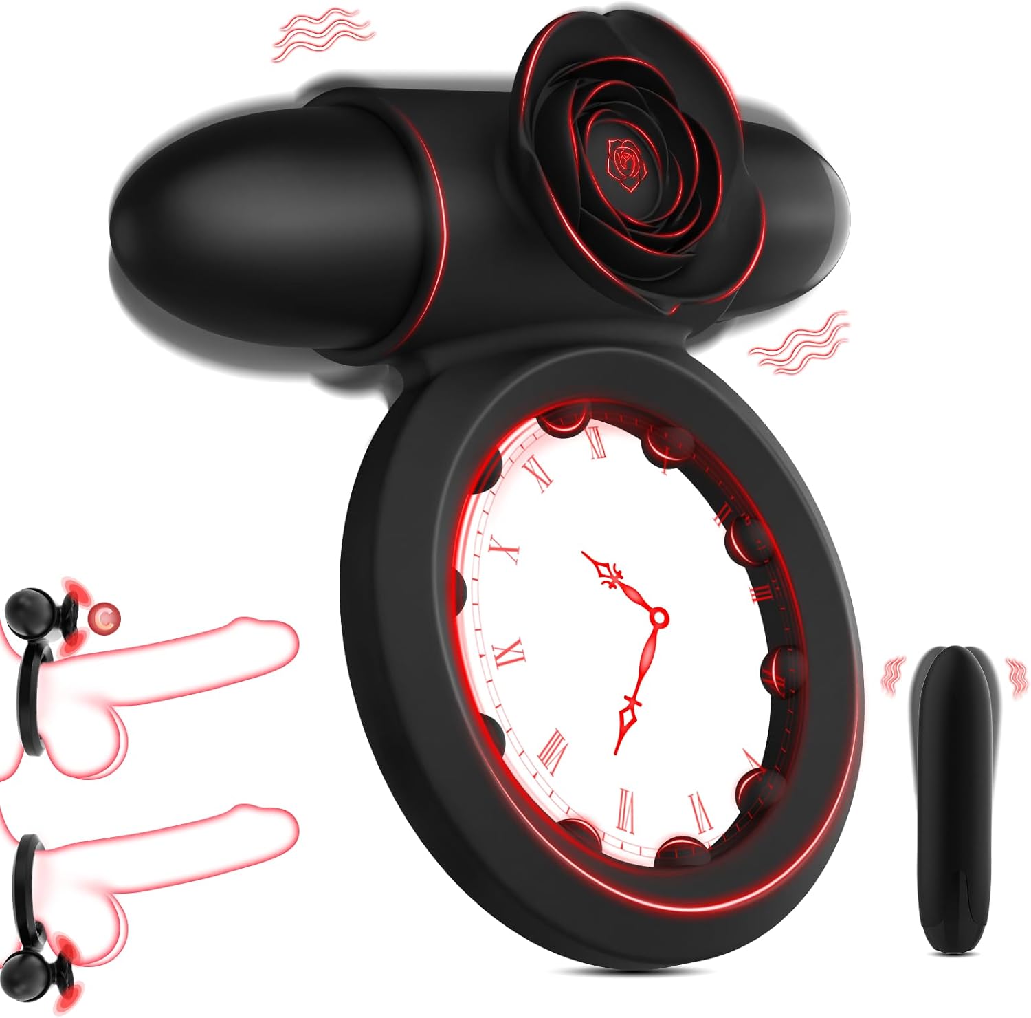 RoseGrip Bullet Vibrator Penis Ring