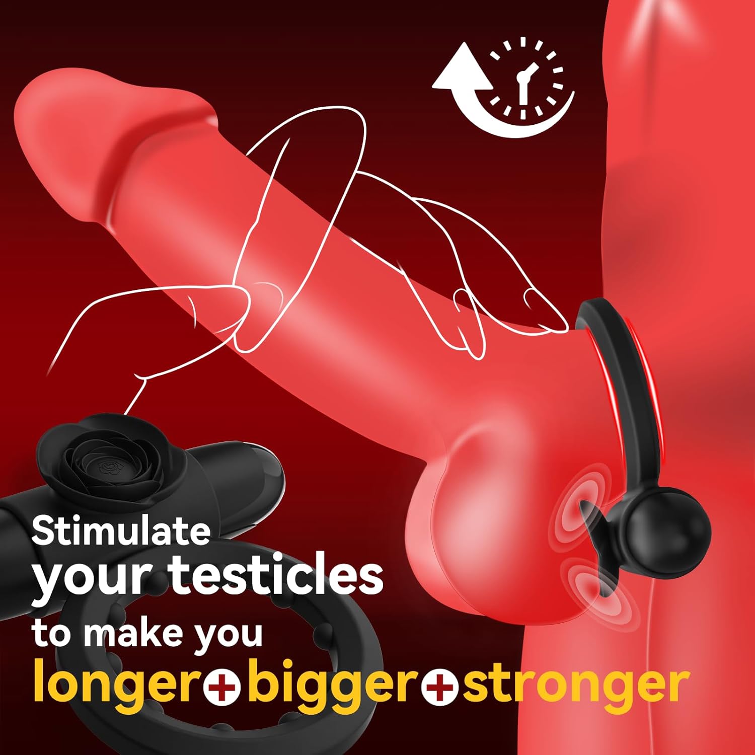RoseGrip Bullet Vibrator Penis Ring