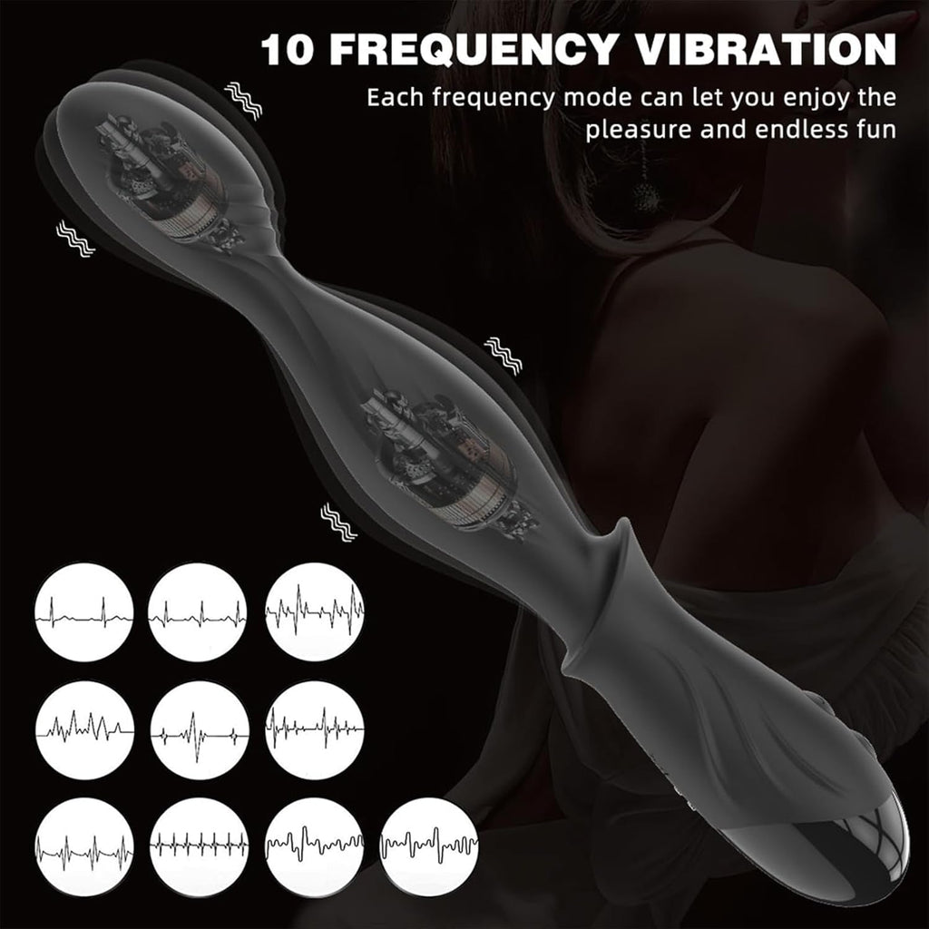 RoseHeat Heated Vibrating Anal Beads Prostate Massager