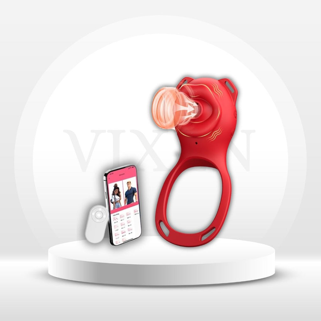 RoseLoop Wearable Rose Clit Sucker Couples Ring