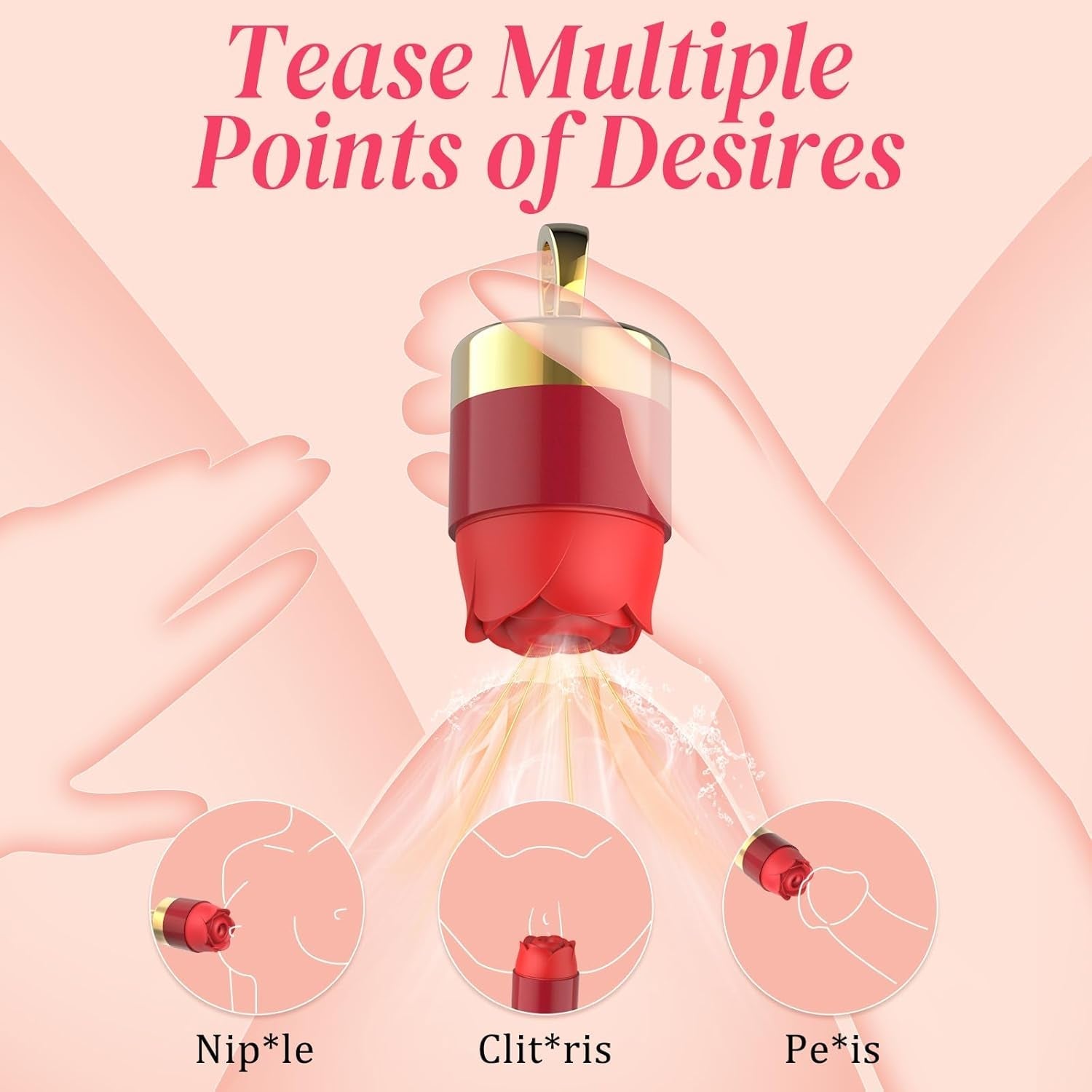 RoseLush Rose Clitoral Suction Ring Vibrator